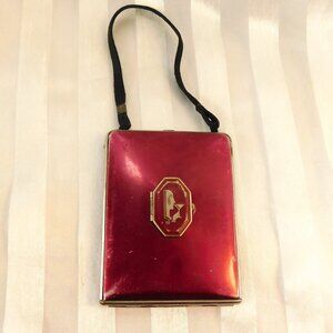 Dark Pink Mondaine Compact with Lipstick on Cover # 26686